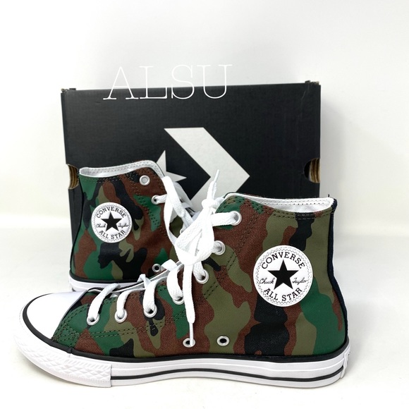 Converse Ctas High Top Canvas Chocolate Green K/W - Picture 6 of 8
